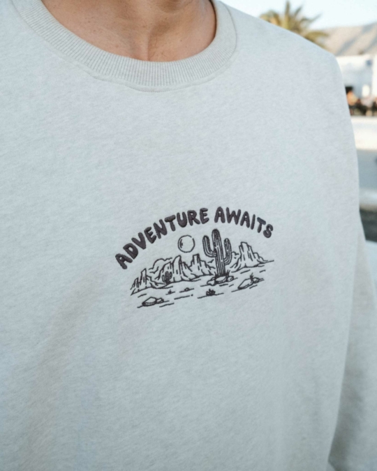 Adventure Awaits Sweatshirt Grau_abbildung_model_bildnr2