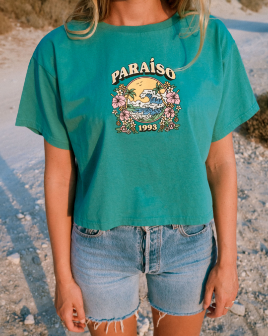 Cropped T-Shirt Paraíso Grün_abbildung_model_bildnr0