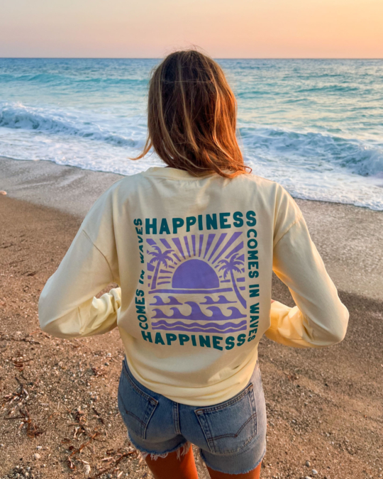 Happiness Longsleeve Unisex Gelb_abbildung_model_bildnr0