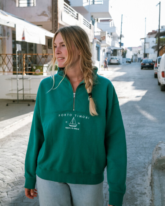 Porto Timoni Half-Zip Sweater Vintage Green_abbildung_model_bildnr0