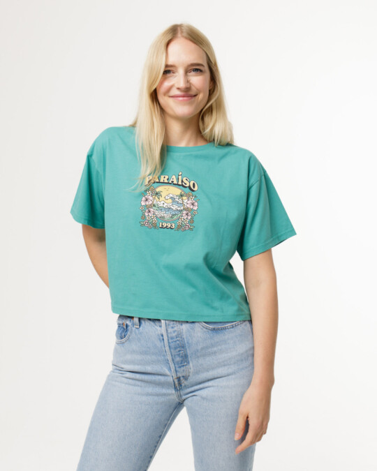 Cropped T-Shirt Paraíso Grün_abbildung_model_bildnr0