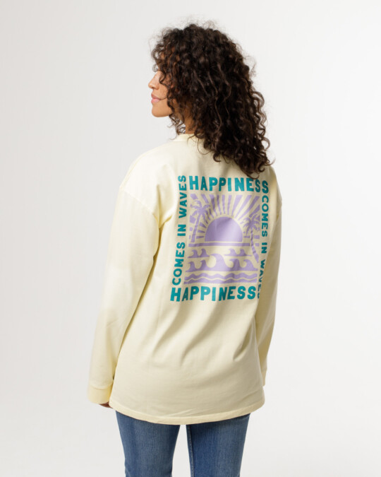 Happiness Longsleeve Unisex Gelb_abbildung_model_bildnr1