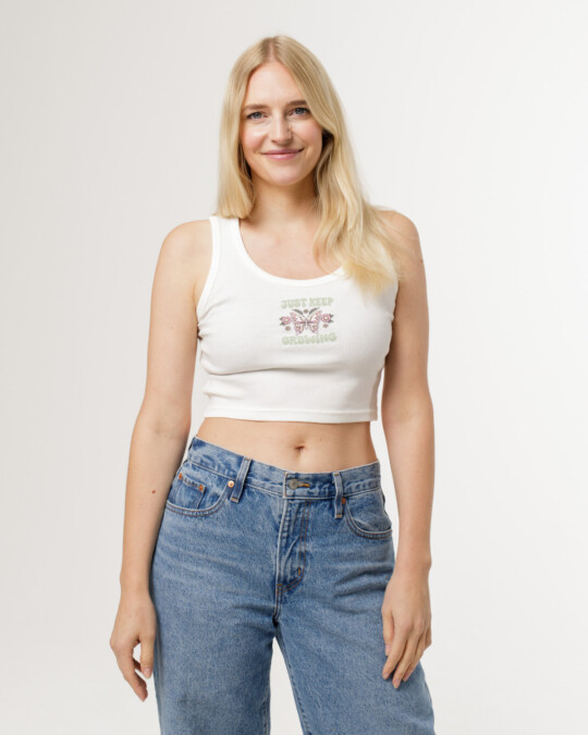 Keep Growing Crop Tank Top Weiß_abbildung_model_bildnr0